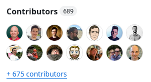 689 Contributors to Laravel, as of 26 November 2025